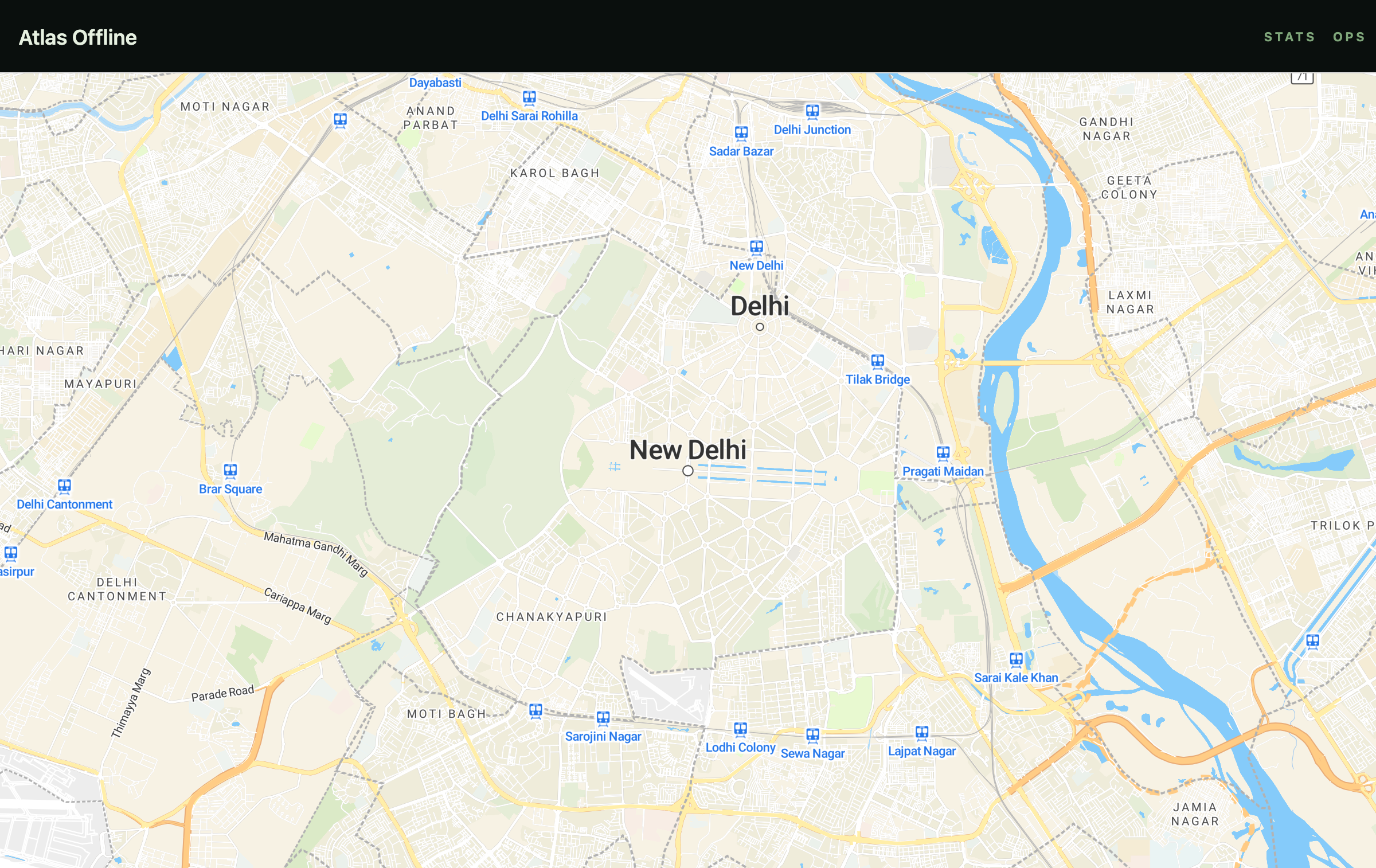 Atlas Offline mapping app screenshot
