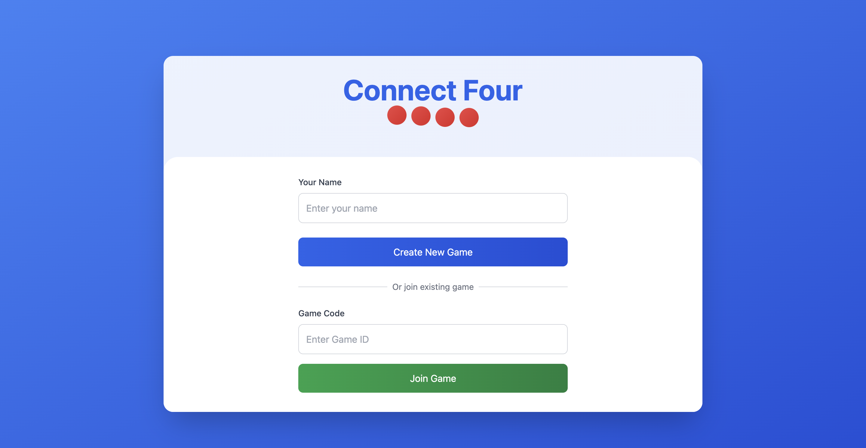 Connect Four game screenshot